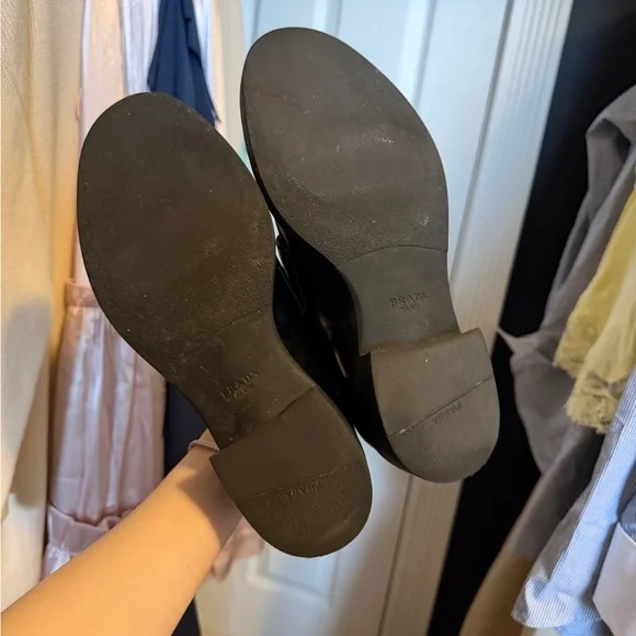 Prada Black Patent Leather women’s Loafers - Picture 5 of 14